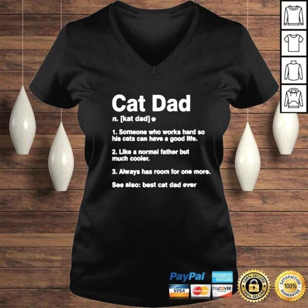 Cat Dad Definition Funny Meaning Cat Lover Fathers Day shirt - Image 2