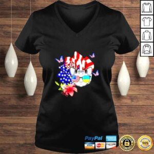 VLadies Cat proud and rose 4th Of July shirt