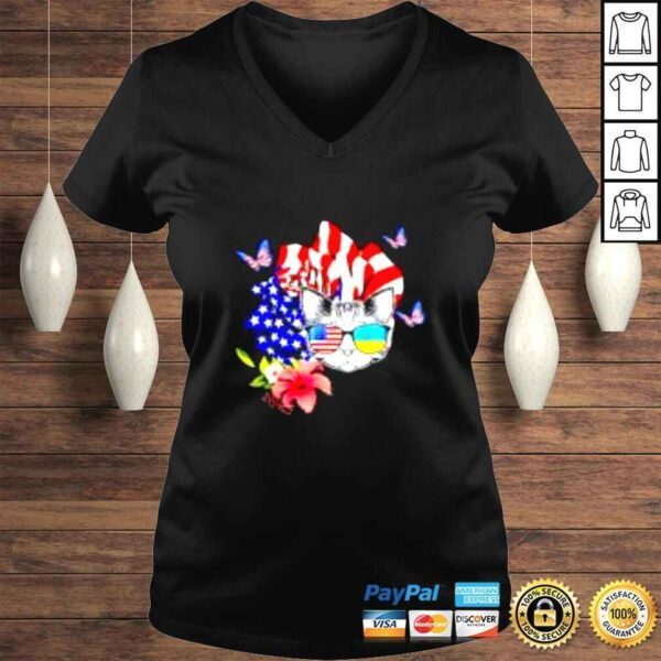 Cat proud and rose 4th Of July shirt - Image 2