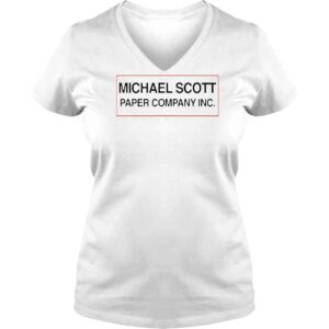 VLadies Channing Tindall Michael Scott Paper Company Inc Serving Scrantons Paper Needs Since 2009 Miami Dolphins Shirt