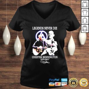 VLadies Chester Bennington Signature Legends Never Die 19762017 shirt