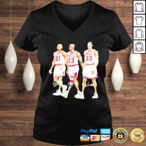 VLadies Chicago Bull Legend Dennis Rodman Michael Jordan Famer Scottie Pippen signatures shirt