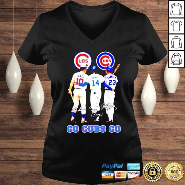 Chicago Cubs Santo 10 Banks 14 Sandberg 23 Signatures shirt - Image 2