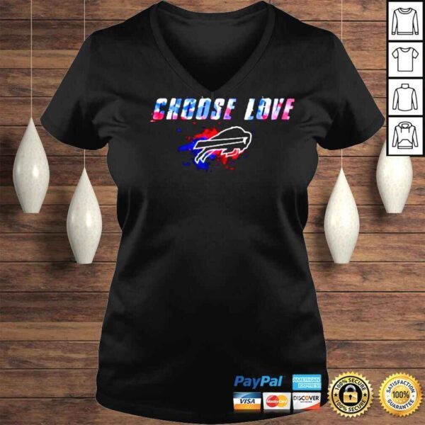 Choose Love Buffalo Bills Not Hate Color Painting Art Shirt - Image 2