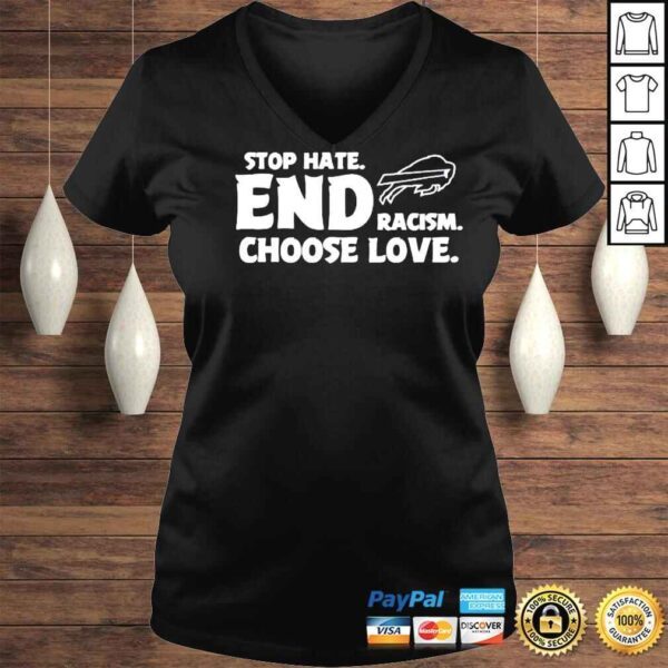 Choose Love Buffalo Bills Stop Hate End Racism Buffalo Bills Football Shirt - Image 2