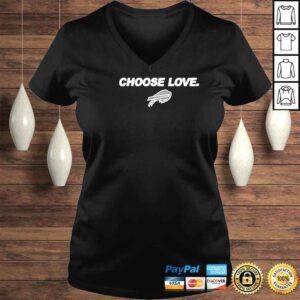 VLadies Choose Love Buffalo logo rugby shirt