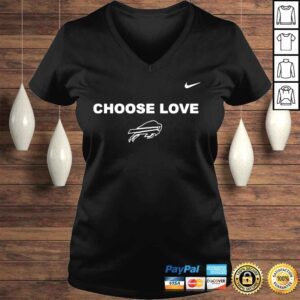 VLadies Choose love Buffalo Bills logo shirt