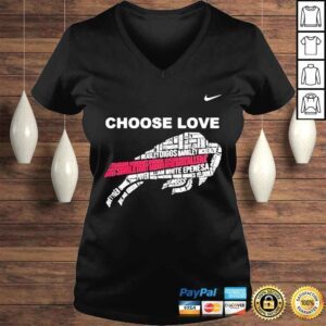 VLadies Choose love buffalo city team player signature shirt