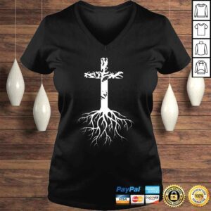 VLadies Christian Cross Roots Faith Shirt