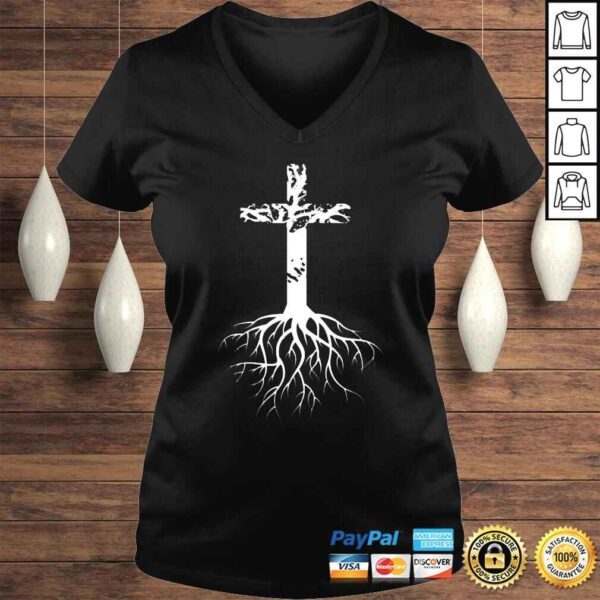 Christian Cross Roots Faith Shirt - Image 2