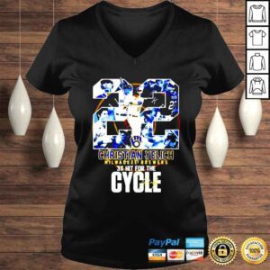 VLadies Christian Yelich Milwaukee Brewers 3X Hit For The Cycle shirt