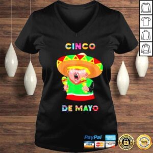 VLadies Cinco De Mayo Donald Trump Mexico Maraca And Sombrero Shirt