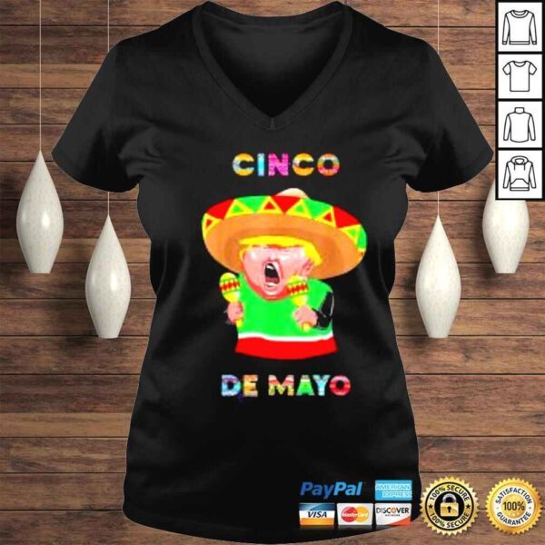 Cinco De Mayo Donald Trump Mexico Maraca And Sombrero Shirt - Image 2