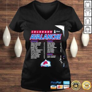 VLadies Colorado Avalanche 2022 Stanley Cup Final Own goal roster all players shirt