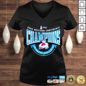 VLadies Colorado Avalanche 2022 Western Conference Champions Tshirt