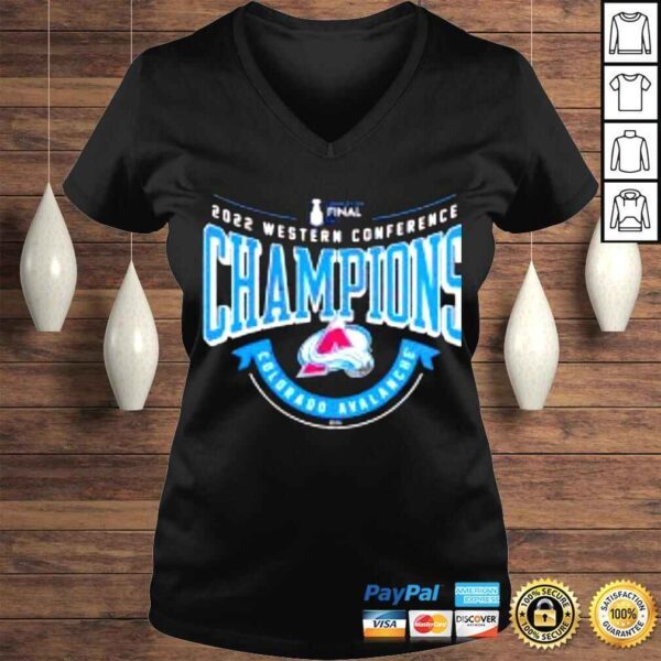 Colorado Avalanche 2022 Western Conference Champions Tshirt - Image 2