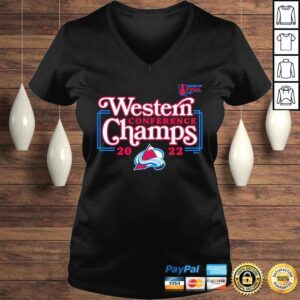 VLadies Colorado Avalanche 2022 Western Conference Champions unisex Tshirt