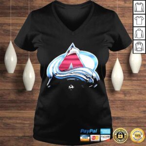 VLadies Colorado Avalanche Fanatics Branded Personalized Midnight Mascot Logo TShirt