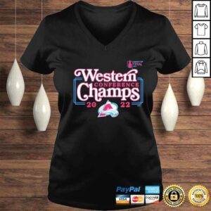 VLadies Colorado Avalanche Stanley cup 2022 Western Conference Champions shirt