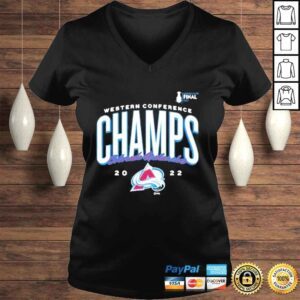 VLadies Colorado avalanche champs 2022 western conference shirt