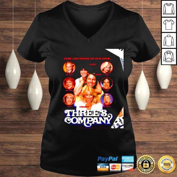 Come and knock on our door Threes Company weve been waiting for you shirt - Image 2