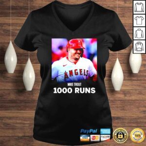 VLadies Congratulations Mike Trout 1000 Career Runs TShirt