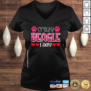 VLadies Crazy Beagle Lady Heart Shirt