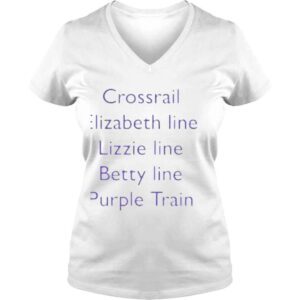 VLadies Crossrail Elizabeth Line Lizzie Line Betty Line Purple Train Shirt