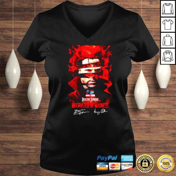 Cut face Dr Strange Scarlet Witch Doctor Strang in the Multiverse of Madness signatures shirt - Image 2