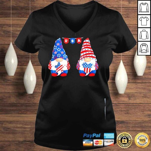 Cute gnomes usa American flag patriotic 4th of july shirt - Image 2