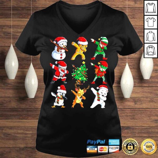 Dabbing Santa Elf Friends Christmas Sweatshirt - Image 2