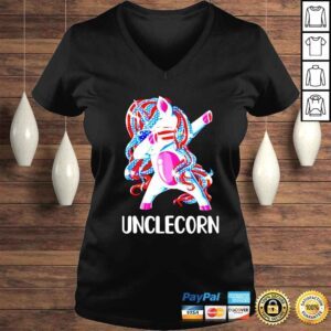 VLadies Dabbing Unicorn Unclecorn 4th of July Fathers Day shirt