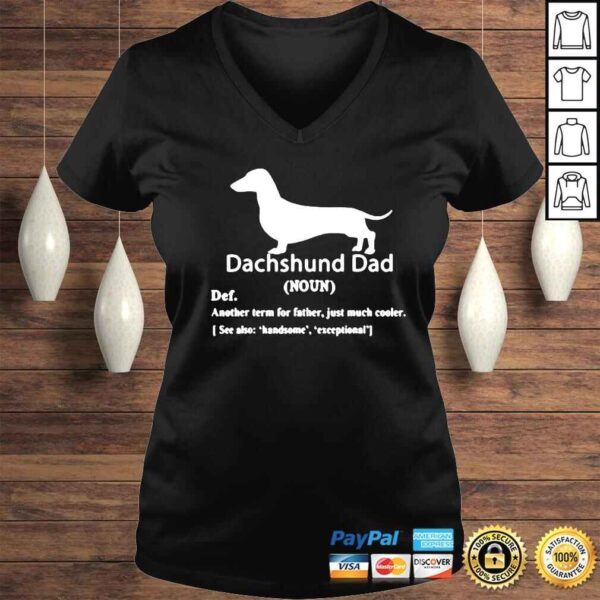 Dachshund Dad Definition For Fathers Day Shirt - Image 2