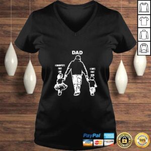 VLadies Dad a sons first hero a daughters first love fathers day shirt