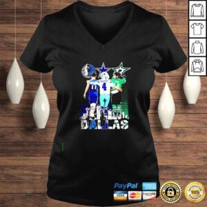 VLadies Dallas Luka Doncic Dak Prescott Jamie Benn signatures shirt