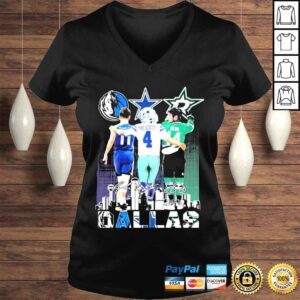 VLadies Dallas mavericks doncic Dallas Cowboys prescott Dallas stars benn signatures Dallas city shirt