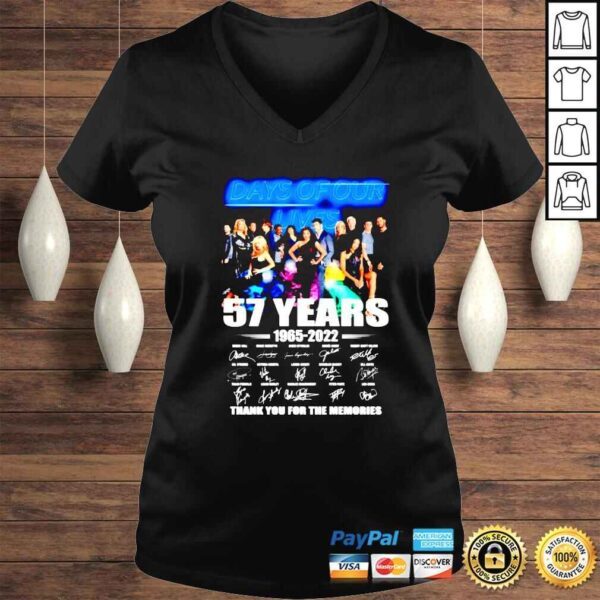 Days of our lives 57 years 19652022 thank you for the memories signatures shirt - Image 2