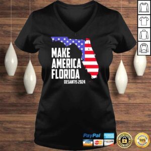 VLadies DeSantisLand Make America Florida DeSantis 2024 Shirt