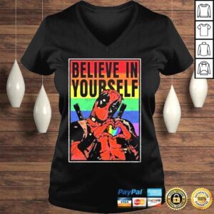 VLadies Deadpool Believe In Yourself LGBT Shirt