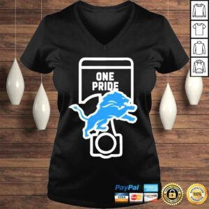 VLadies Detroit lions one pride blue shirt