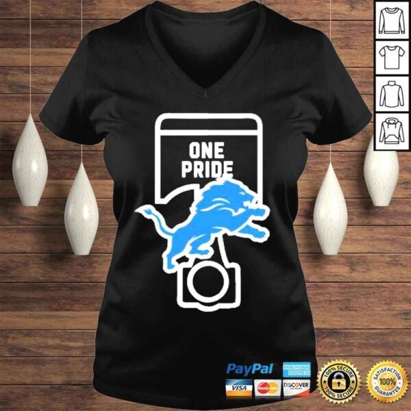 Detroit lions one pride blue shirt - Image 2