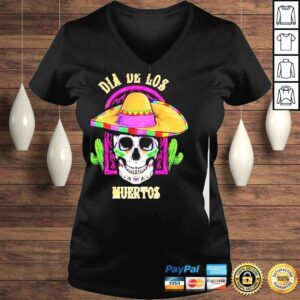 VLadies Dia de los muertos day of the dead skull short sleeve shirt