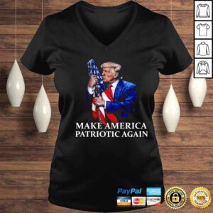 VLadies Donald Trump kiss American flag make America patriotic again Teechalla dai dien den