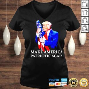 VLadies Donald Trump make America patriotic again shirt