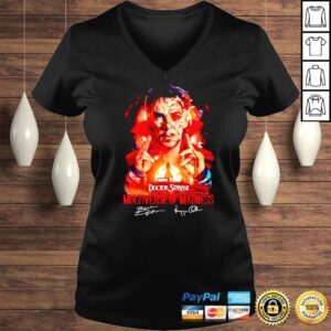 VLadies Dr Strange and Scarlet Witch face Doctor Strange in the Multiverse of Madness signature shirt