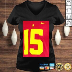 VLadies Drake London USC Trojans Nike 2022 NFL Draft Cardinal Shirt