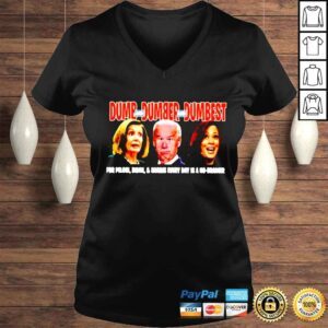 VLadies Dumb and Dumber and Dumbest for Pelosi Biden Harris every day is a no brainer shirt