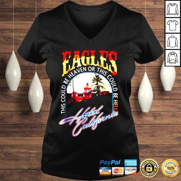 EAGLES The Could Be Heaven Of This Could Be Hell Hotels California Band Music Tshirt - Image 2