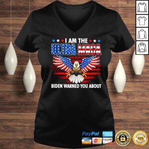 VLadies Eagle I am the Ultra Maga Biden warned you about shirt