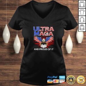 VLadies Eagle Usa Flag Ultra Maga And Proud Of It 2022 TShirt